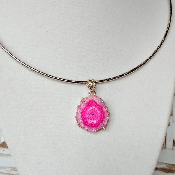 Pink Solar Quartz Necklace - Picture 4 of 6
